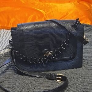 Moschino Textured Black Leather Crossbody Bag - Made In Italy! (900.00 Retail)‎